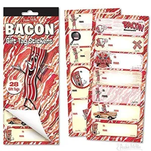 Bacon Sticker Gifts Tags | 28 ct