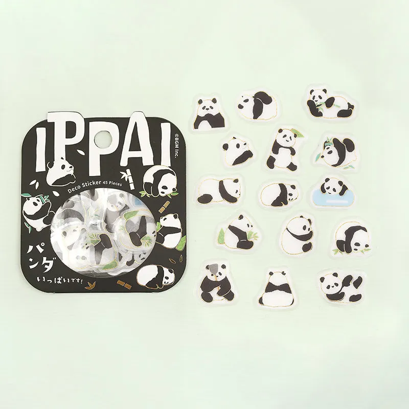 BGM Foil Stamping Flake Seal: Ippai - It's Full of Pandas