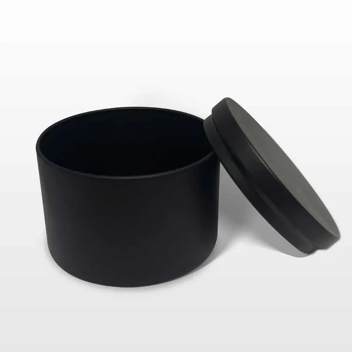 Black and White Metal Scented Candle-علب شموع معطرة