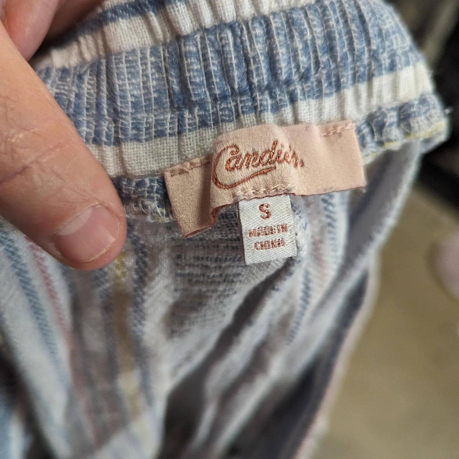 Candies Pool Party Striped Pants - Small