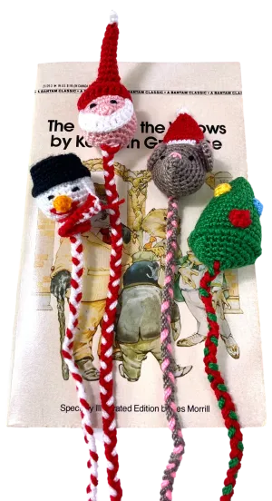 Crocheted Holiday-Themed Bookmarks