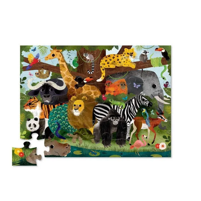 Crocodile Creek: 36pc Classic Floor Puzzle Jungle Friends