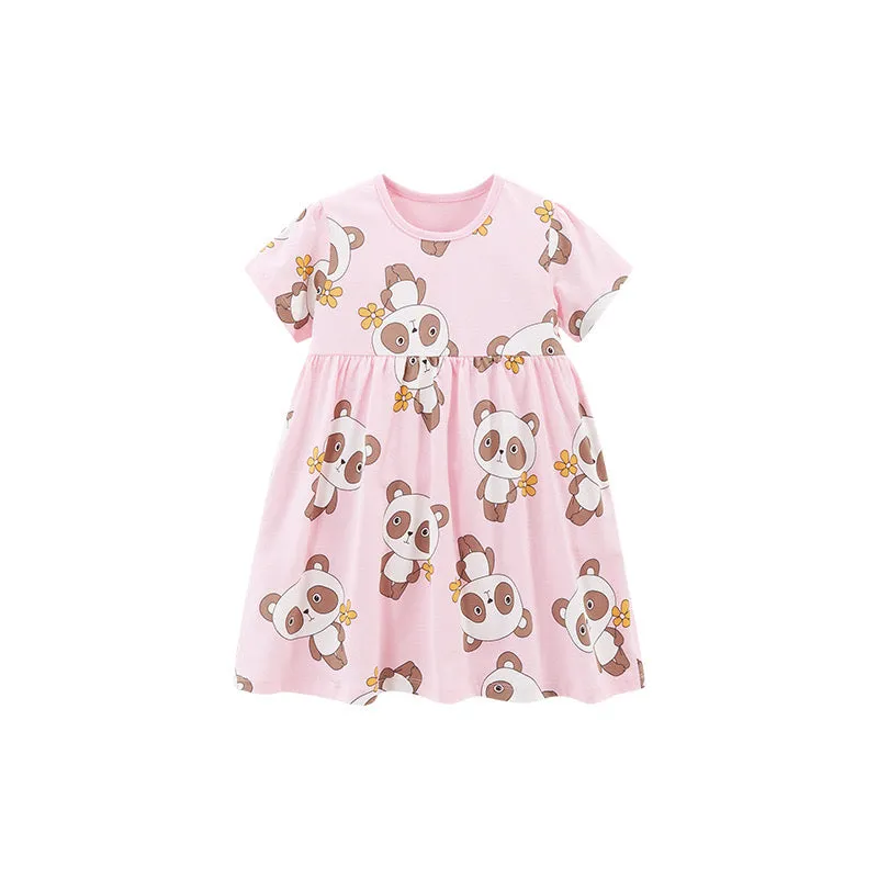 Flower Panda Summer Dress