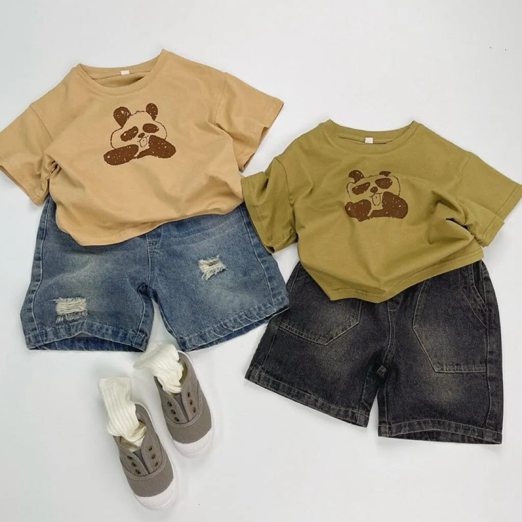 Funny Panda Print Summer Tee