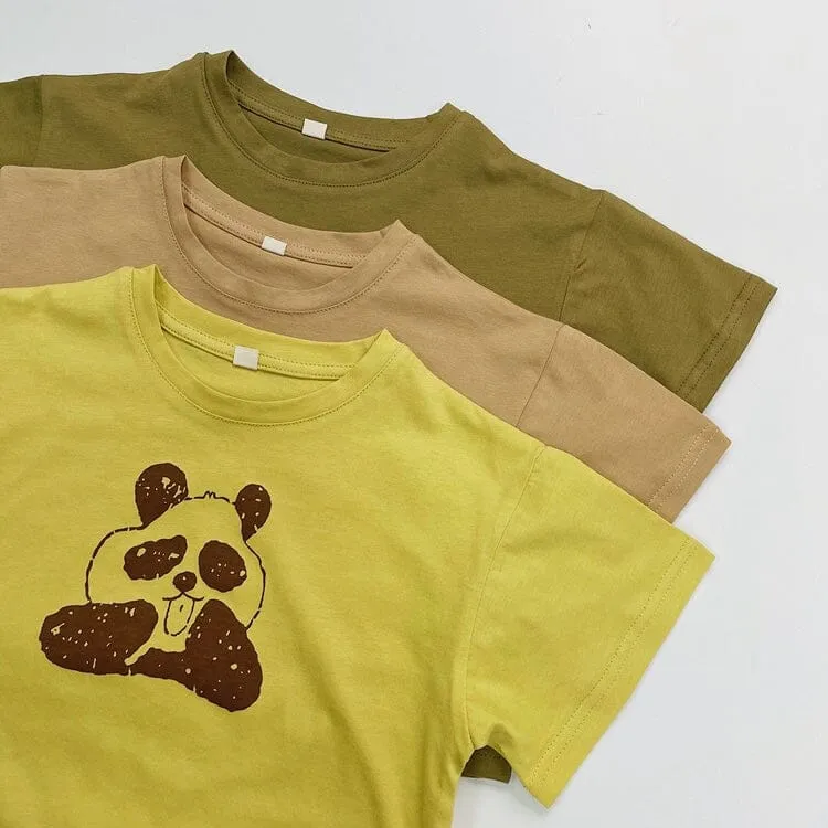 Funny Panda Print Summer Tee