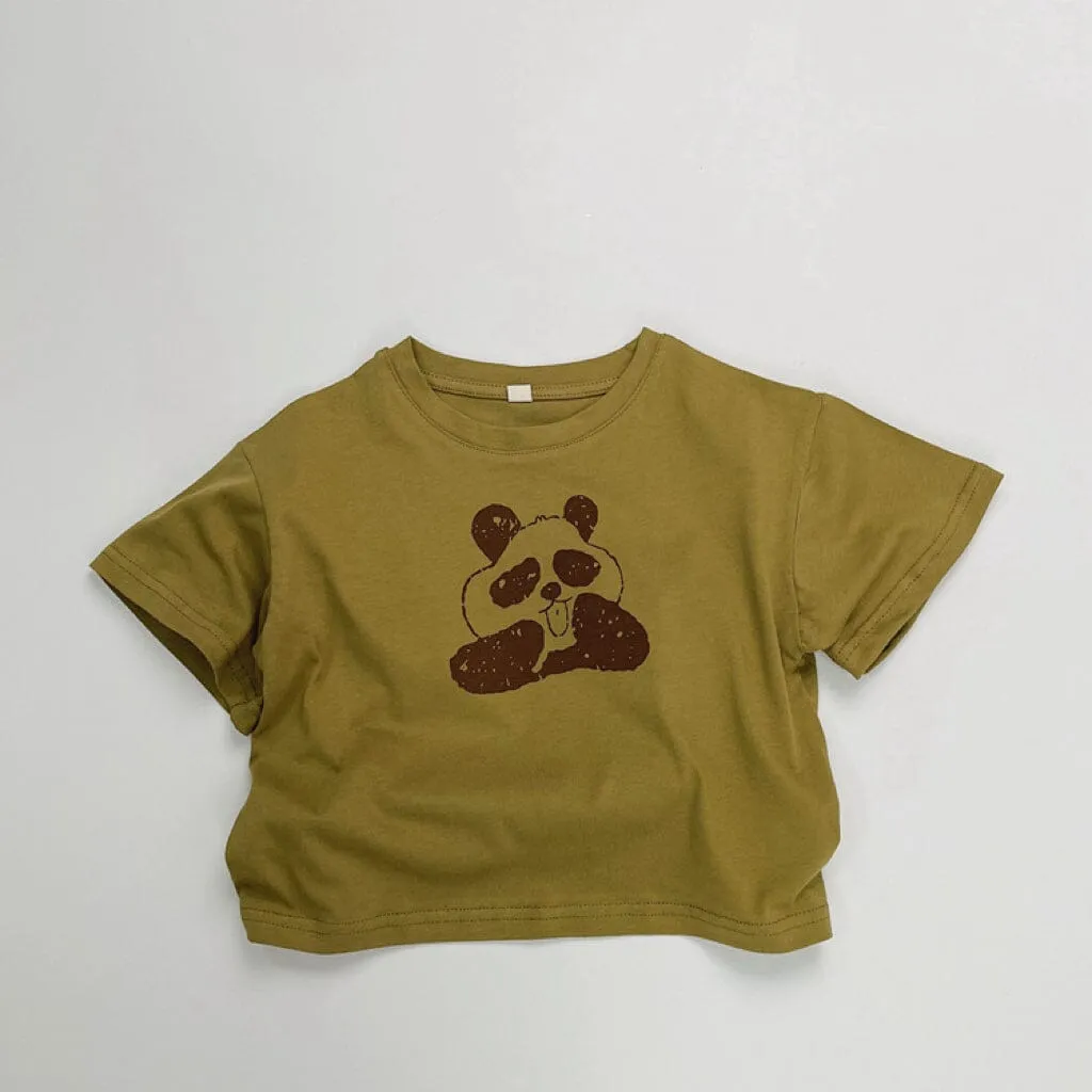 Funny Panda Print Summer Tee