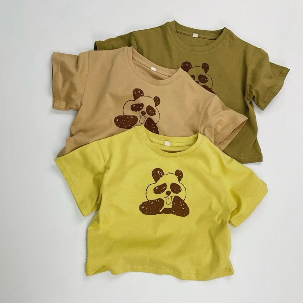 Funny Panda Print Summer Tee