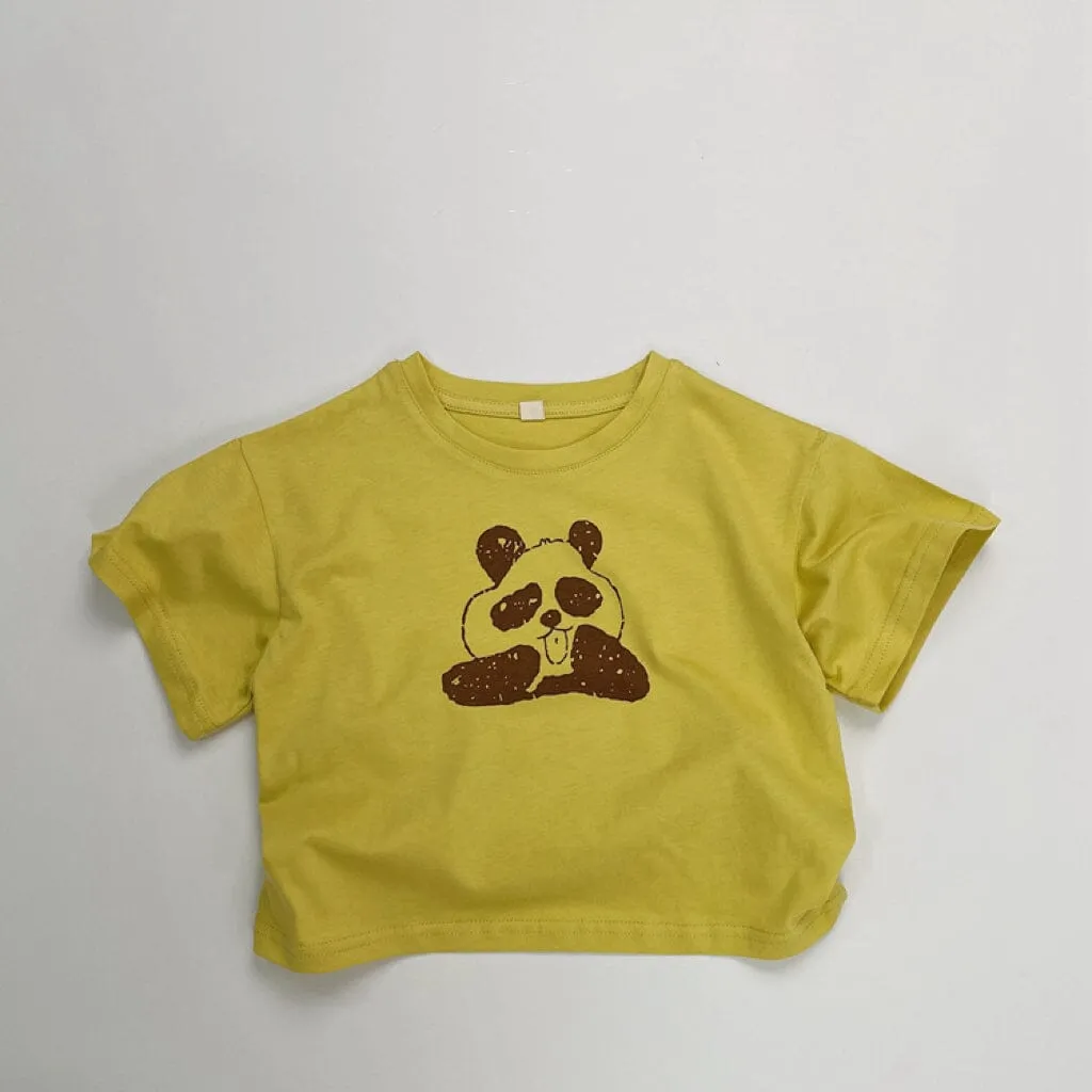 Funny Panda Print Summer Tee