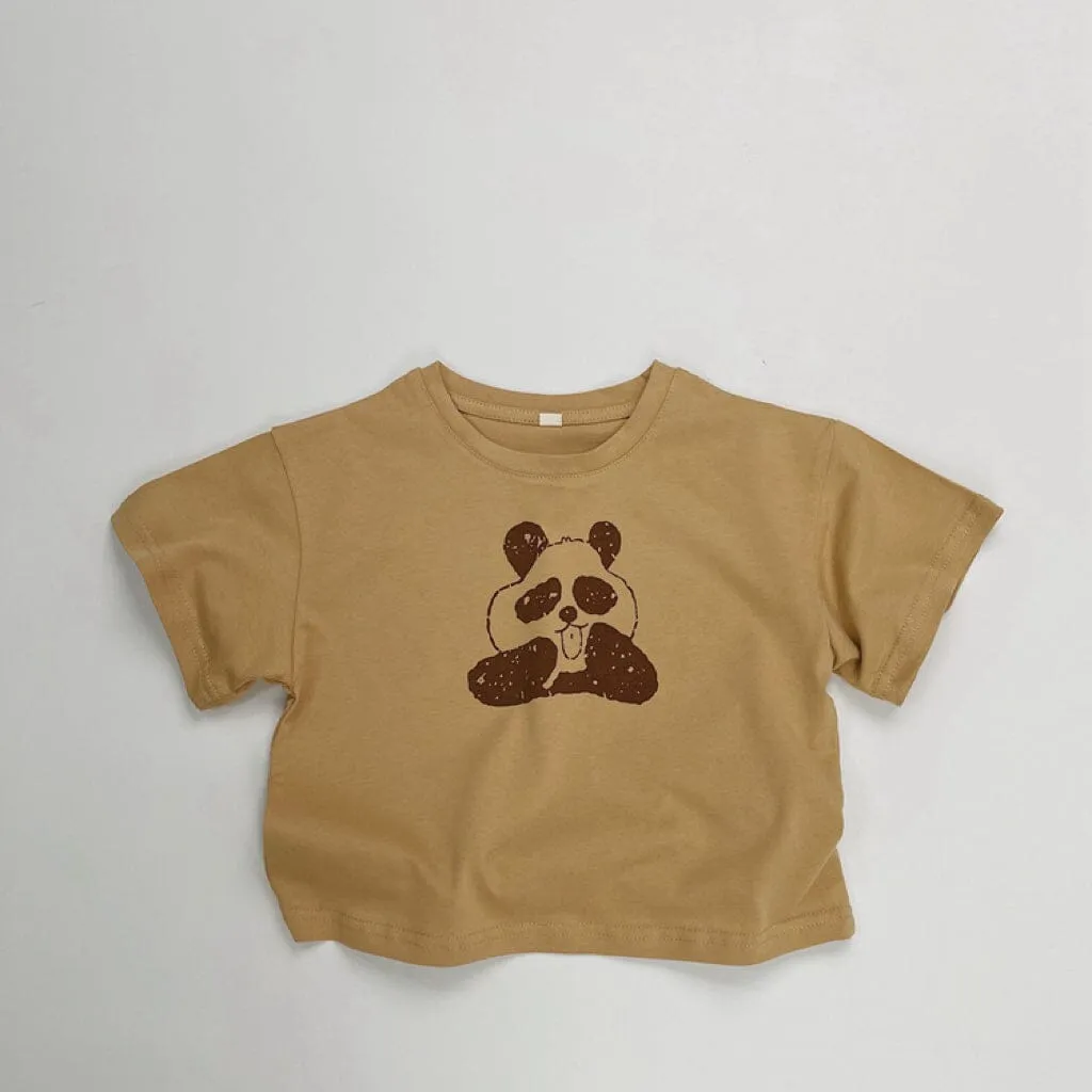 Funny Panda Print Summer Tee