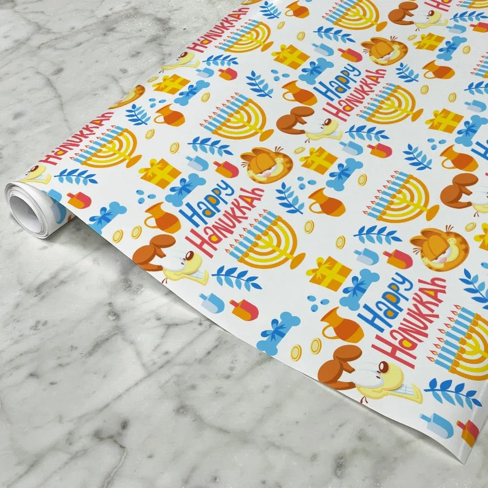 Garfield Hanukkah Wrapping Paper