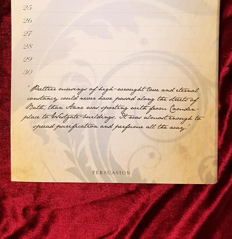 Jane Austen Calendar - Birthday and Anniversary