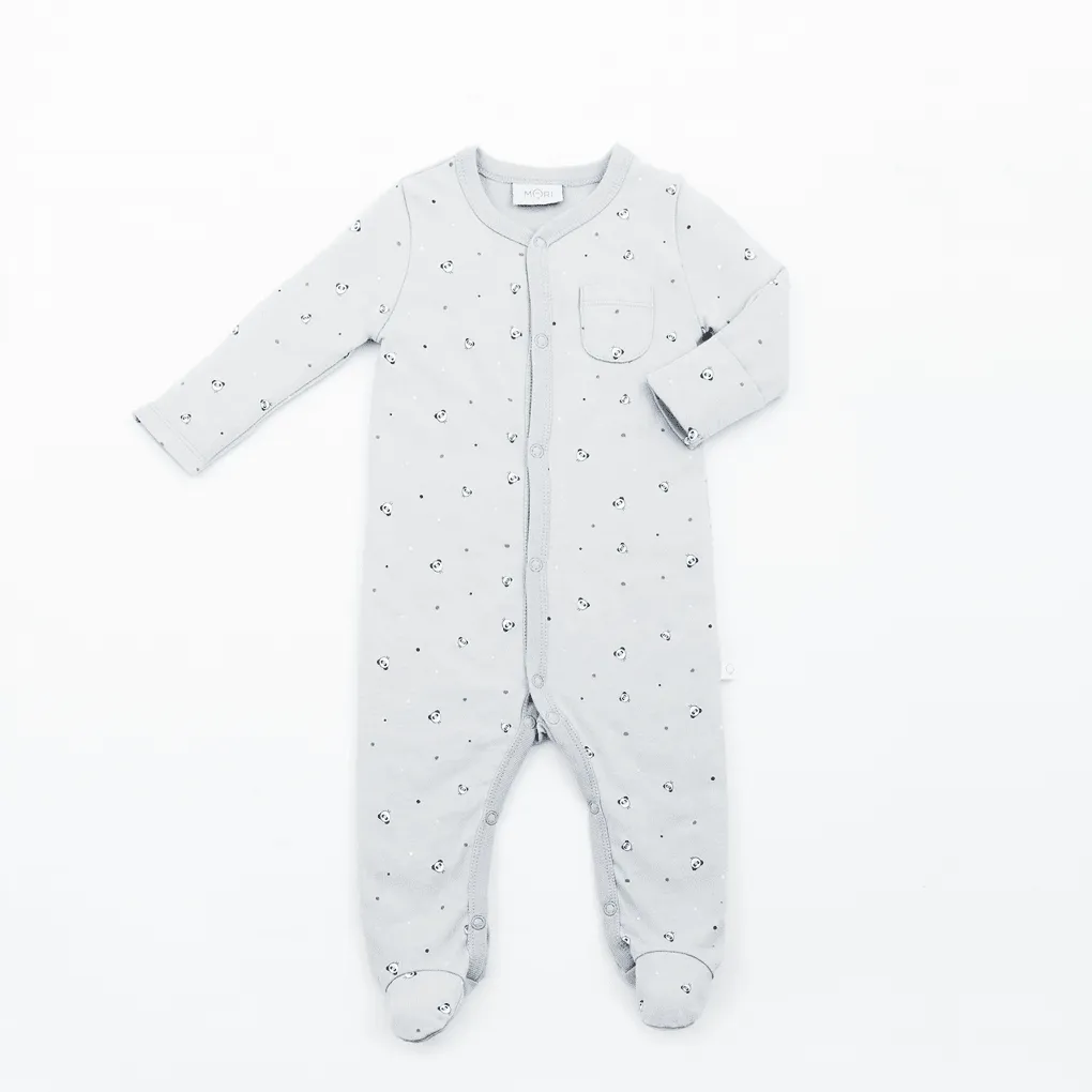 Mini MORI Panda Front-Opening Sleepsuit