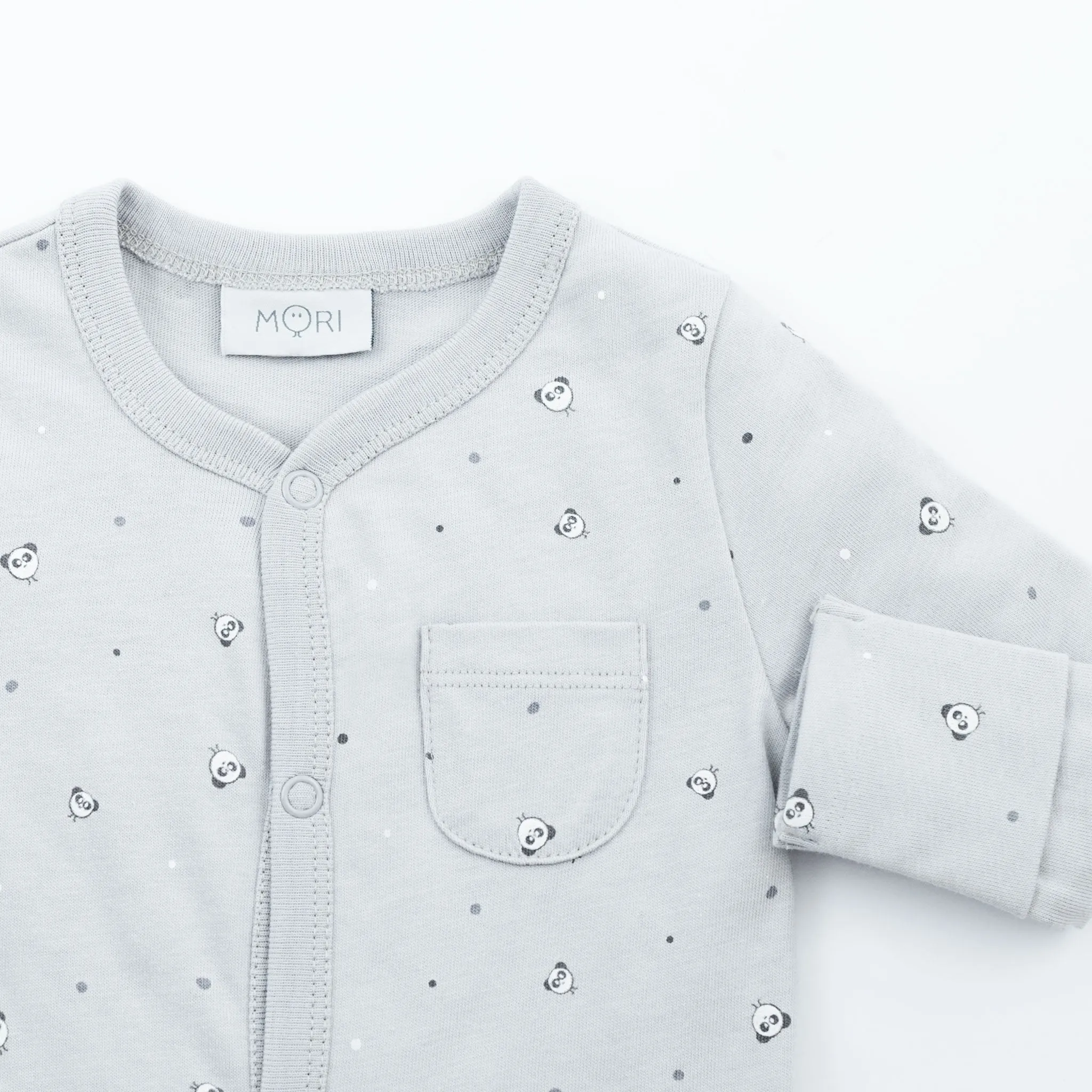 Mini MORI Panda Front-Opening Sleepsuit