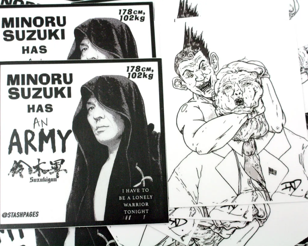 MINORU SUZUKI STICKERS 4-PACK