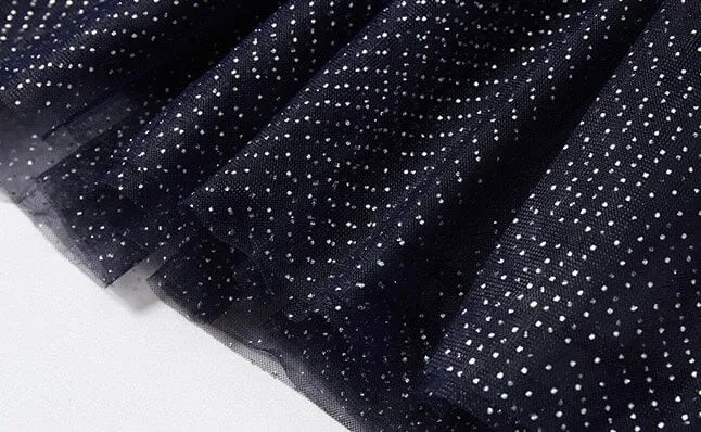Panda Dots Short Sleeve Tulle Dress