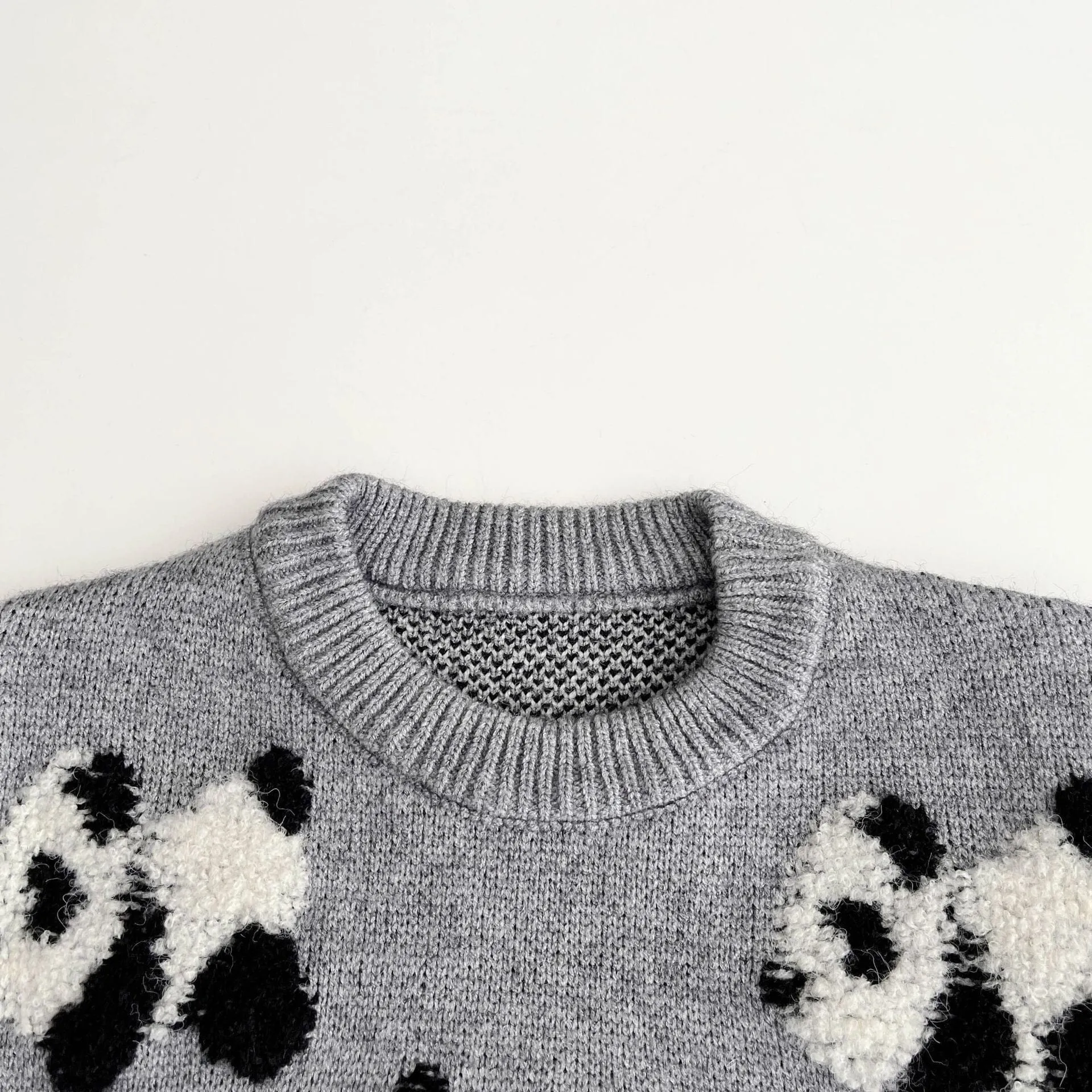 Panda Embroidered Baby Knitted Sweater