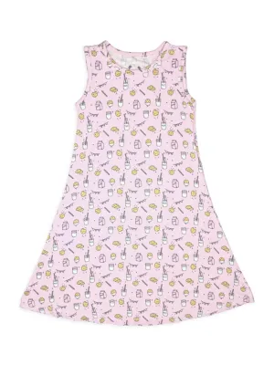 Pink Milk & Cookies Girls Bamboo Dress