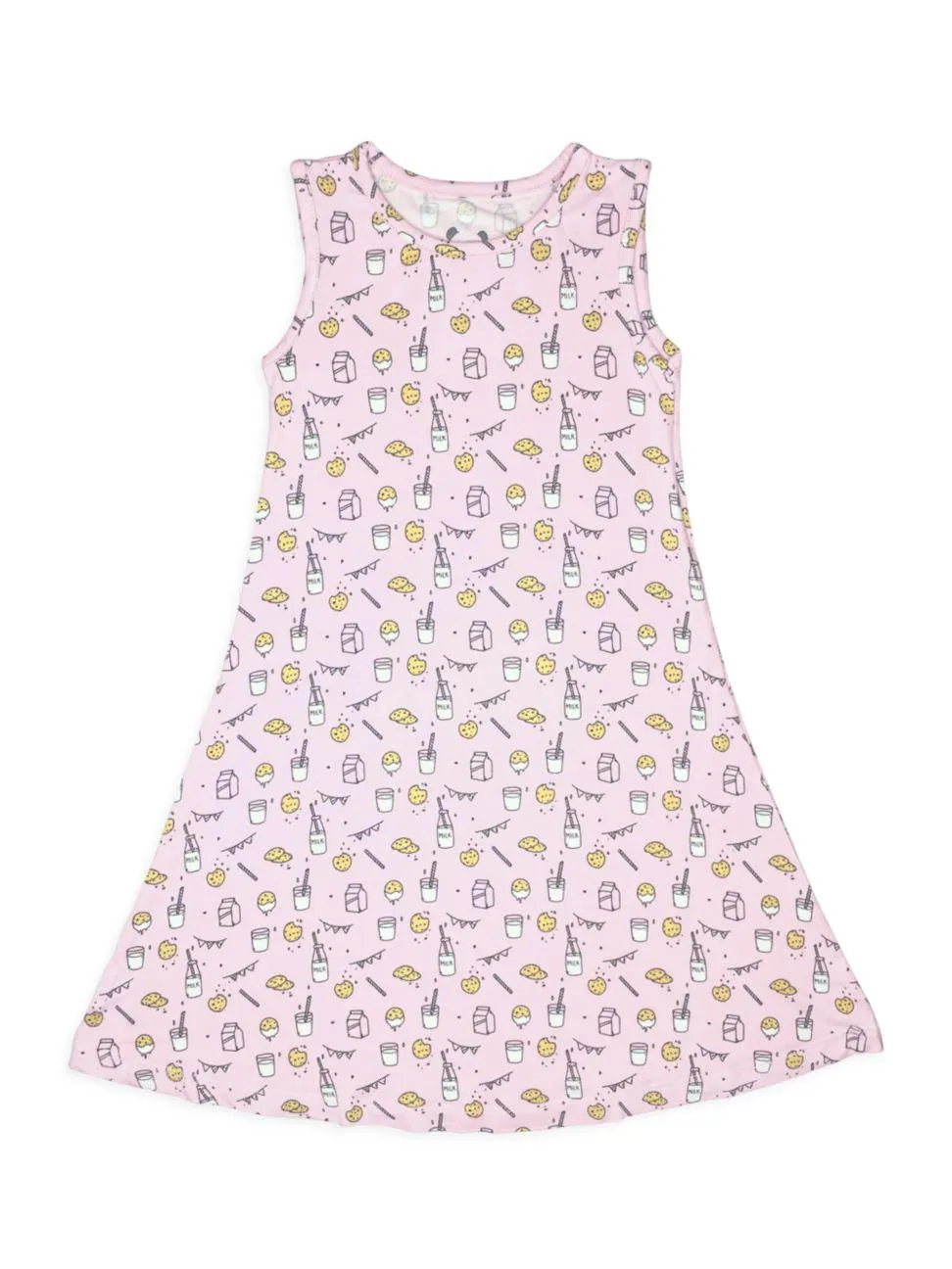 Pink Milk & Cookies Girls Bamboo Dress