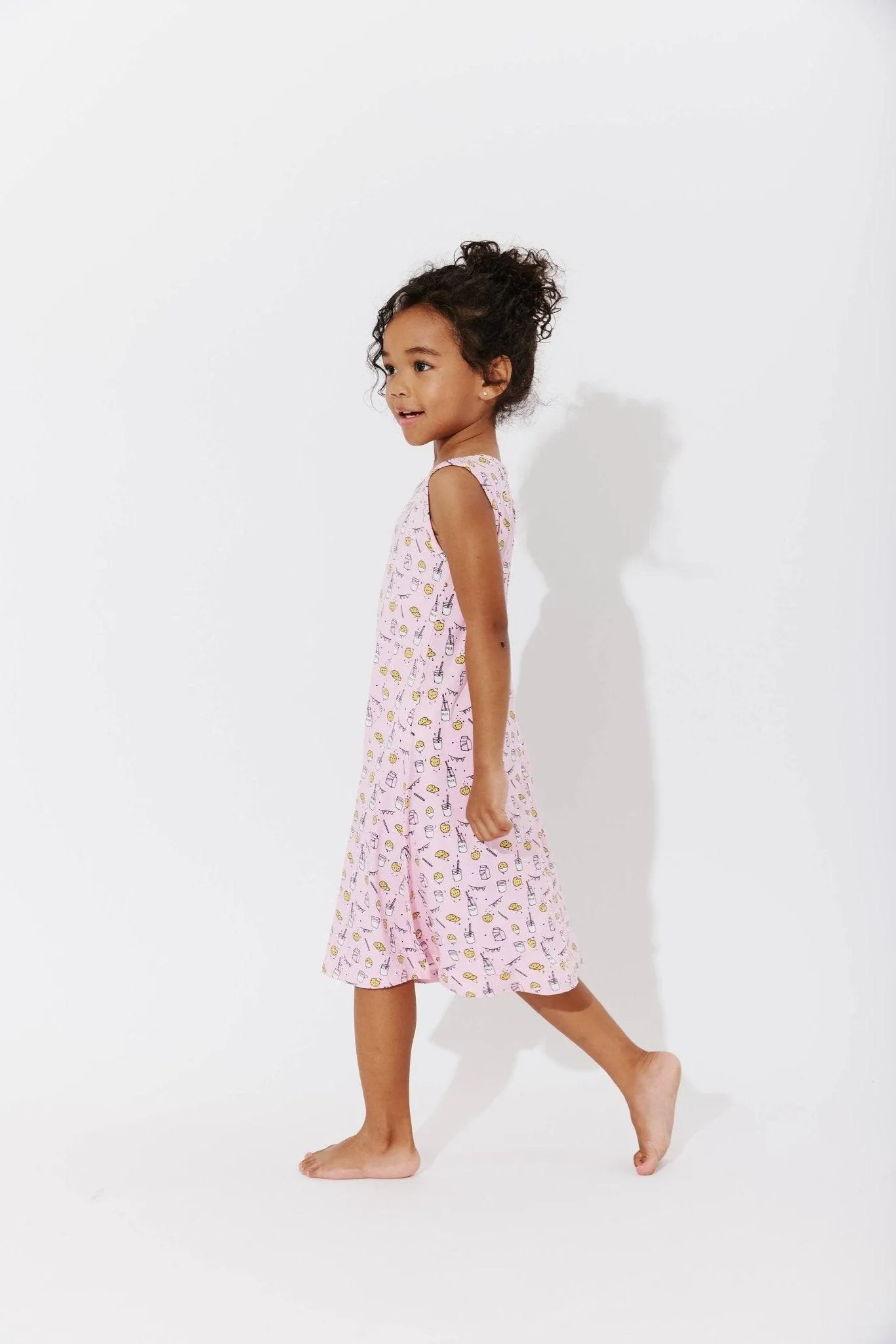 Pink Milk & Cookies Girls Bamboo Dress