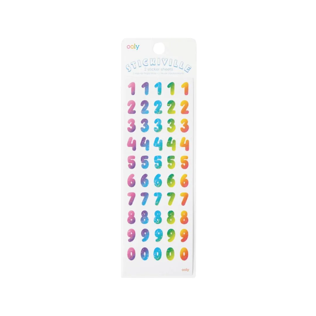 Stickiville Rainbow Numbers Stickers