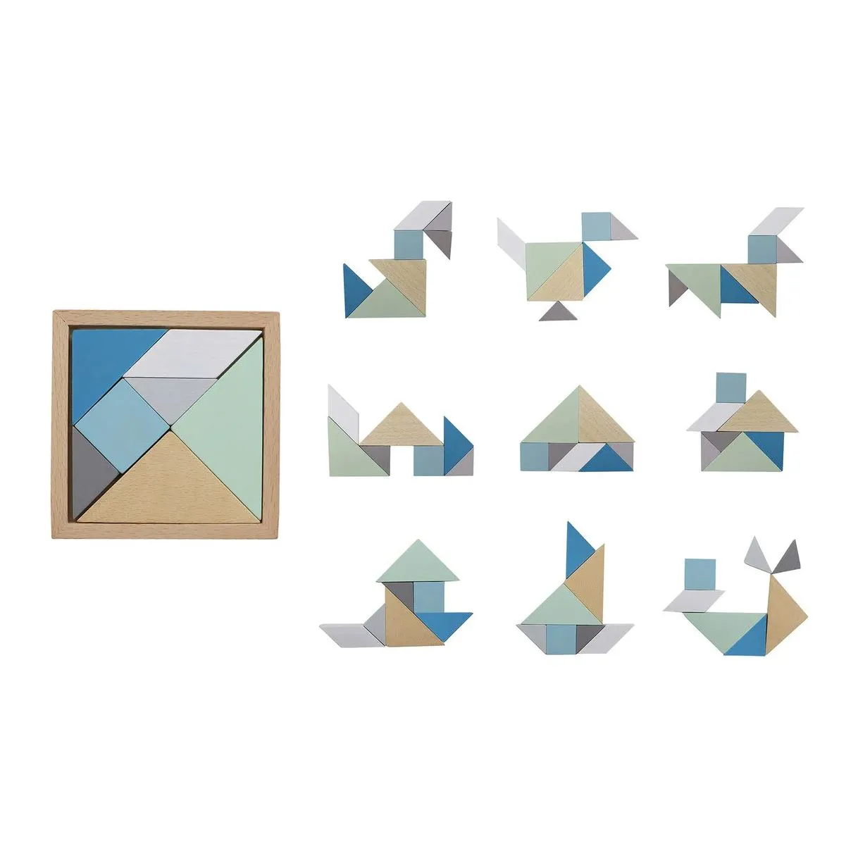 Tangram and Tetris Brain Teaser Puzzle