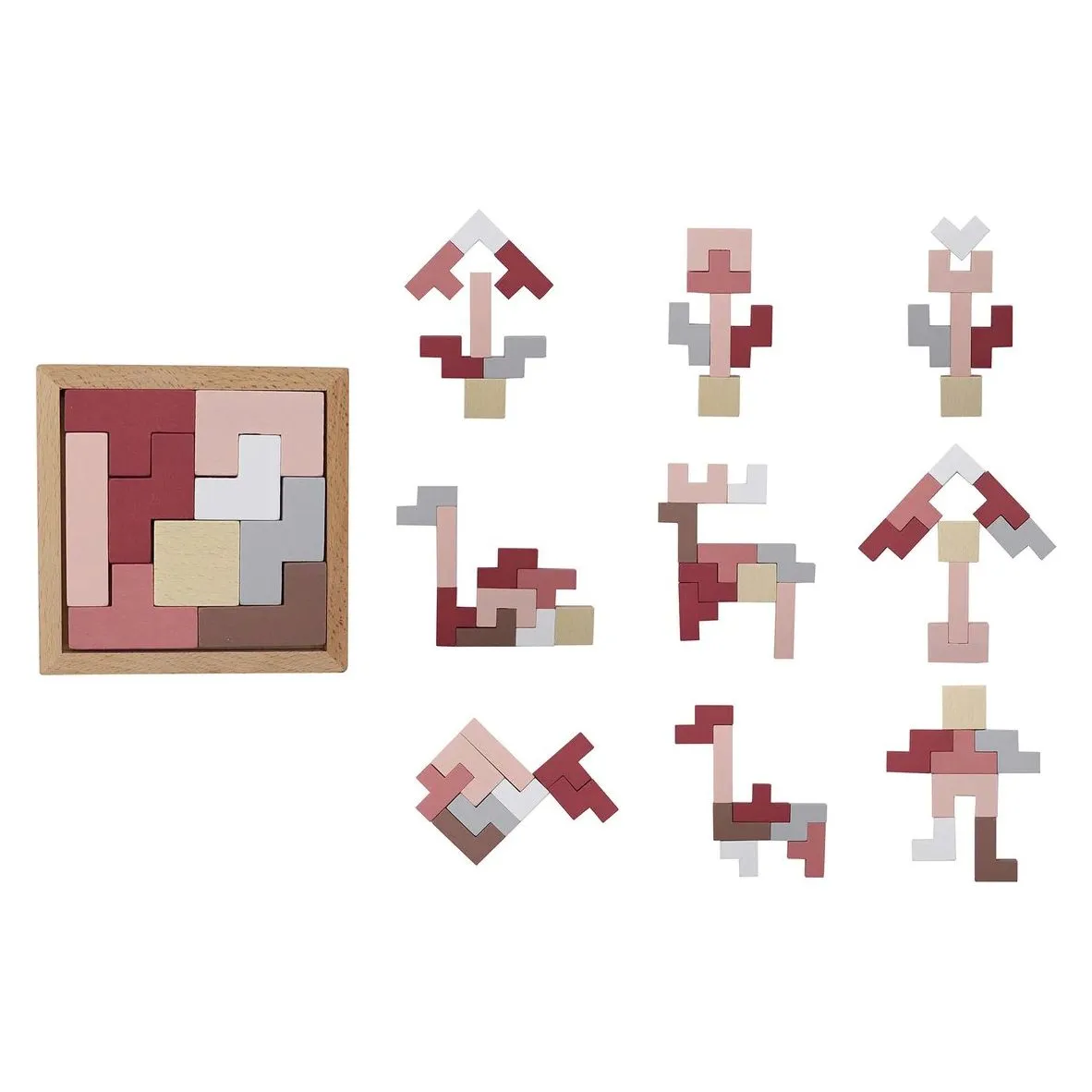 Tangram and Tetris Brain Teaser Puzzle