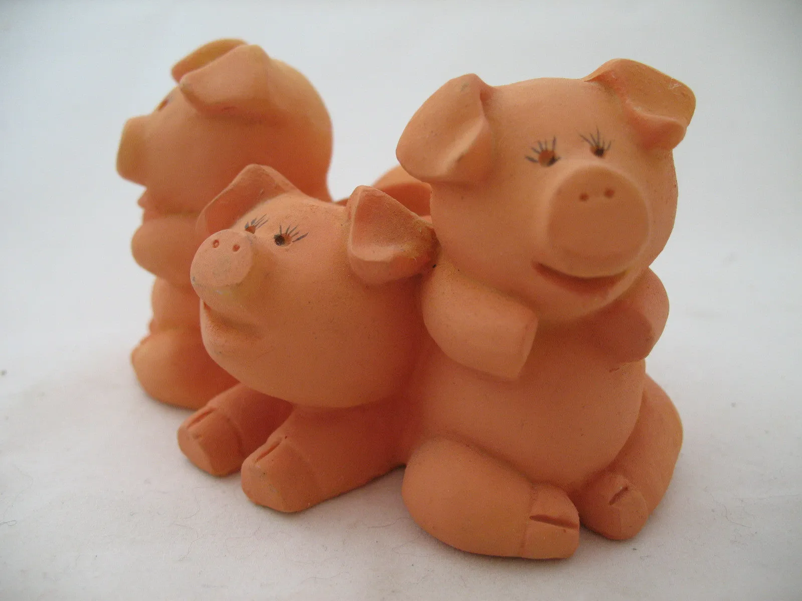 THREE LITTLE PIG PIGS PIGLETS PIGLETS Cute Animal FIGURINE Animals Figurines