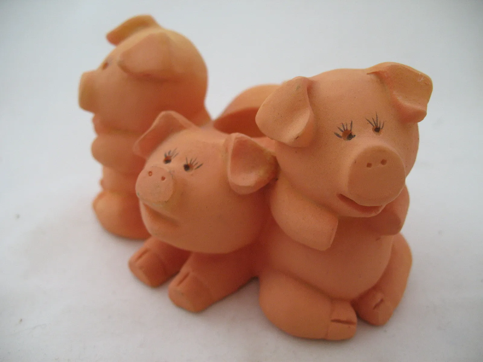 THREE LITTLE PIG PIGS PIGLETS PIGLETS Cute Animal FIGURINE Animals Figurines