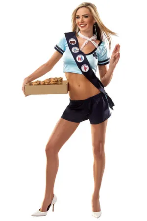Womens Cookie Girl Scout Costume -Clearance