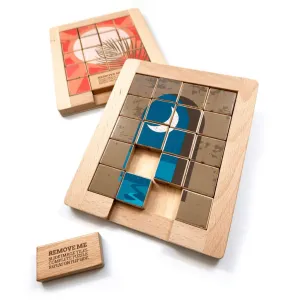 Wooden Sliding Puzzle Dual Day and Night Designs